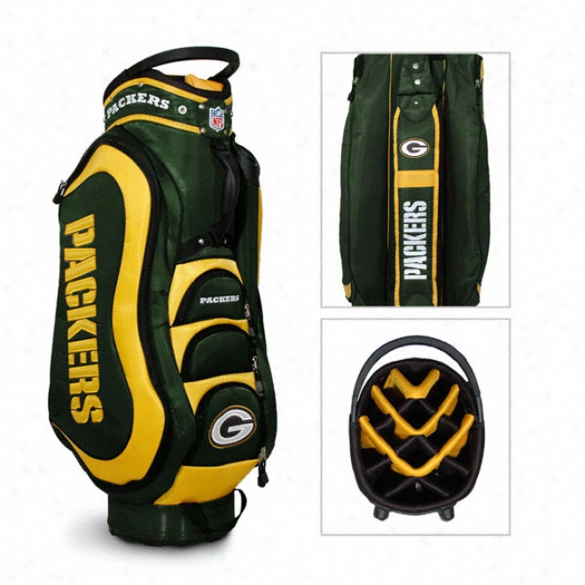 Green Bay Packers Golf Bag: 14 Way Medalist Cart Bag