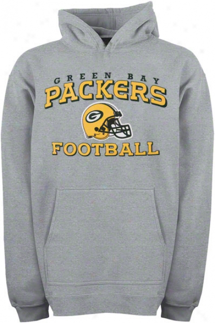 Green Bay Packers Gray Reebok Helmet Hoodie