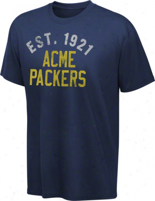 Green Bay Packers Heathered Navy Retto 1921 Packers T-shirt