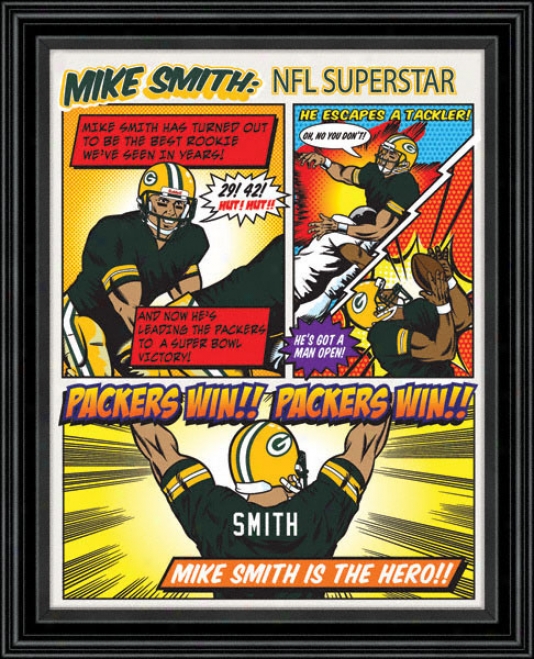 Green Bay Packers Personalized Cartoon Print