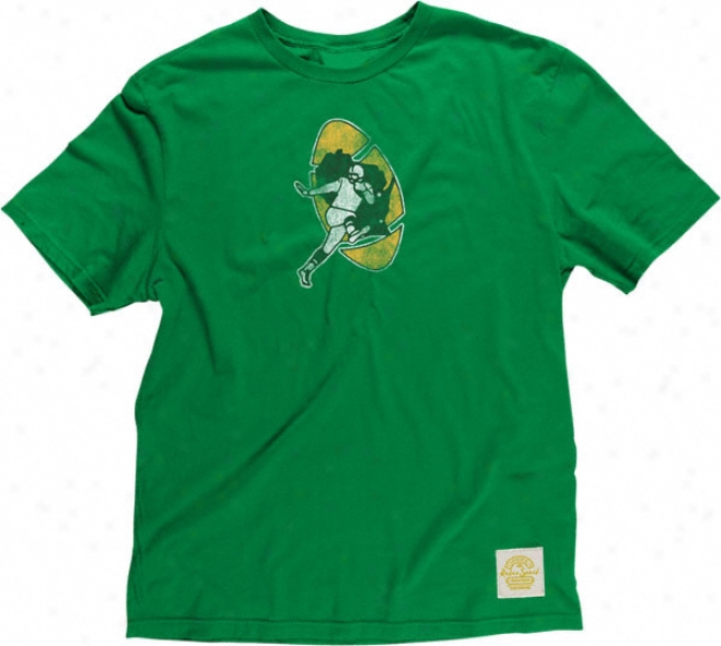 Green Bay Packers Retro Sport Retro Logo Green Super Soft T-shirt