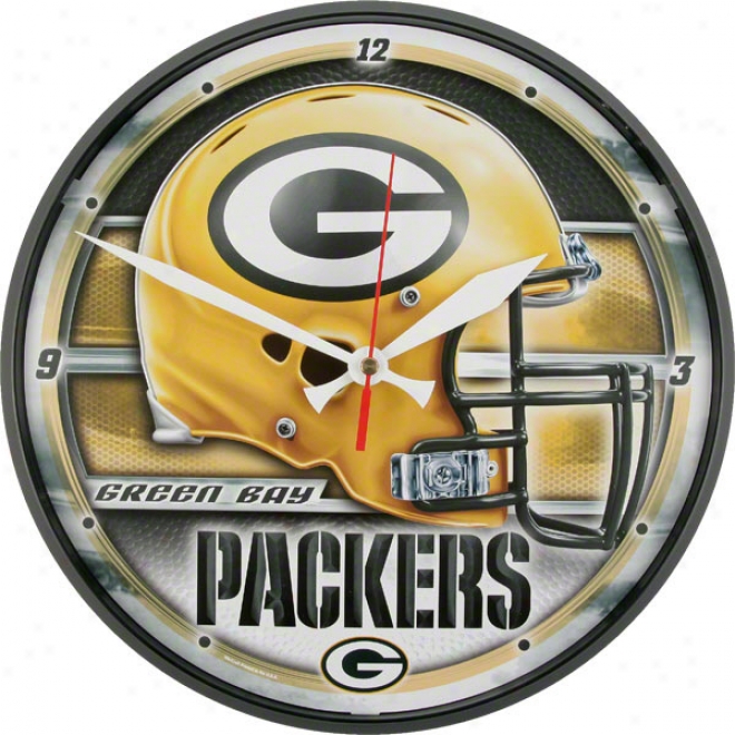 Verdant Bay Packers Round Clock