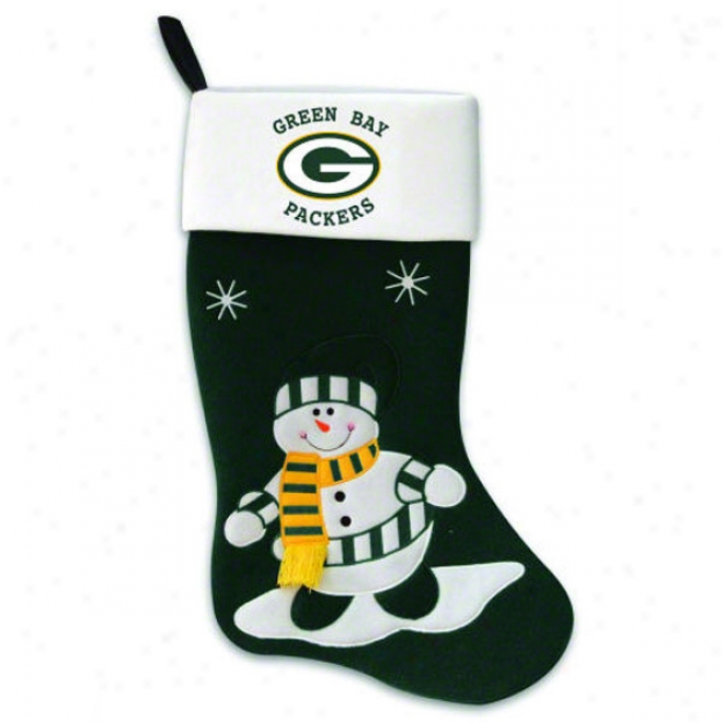 Green Bay Packers Snowman Stocking