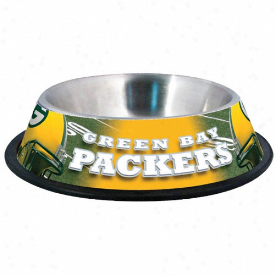 Grewn Bay Packers Stainless Steel Dog Bowl