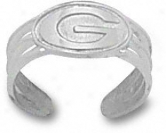 Green Bay Packers Sterling Silver ''g'' Toe Ring