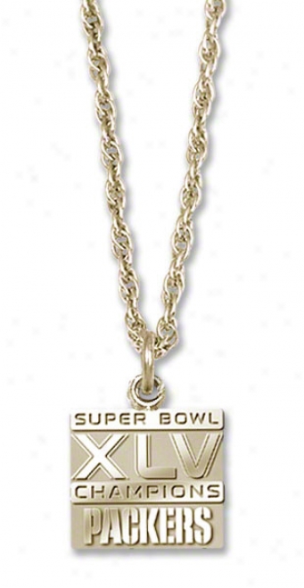 Green Bay Packers Super Bowl Xlv Champions 10kt Necklace