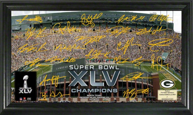 Green Bay Packers Super Bowl Xlv Champions Signature Gridiron Photo