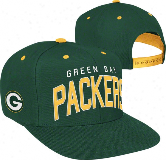 Green Bay Packer sTeam Arch Snapback Adjustable Hat