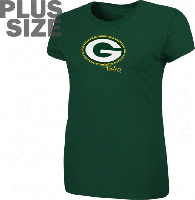 Green Recess  Packers Women's Plus Size Game TraditionI i T-shirt