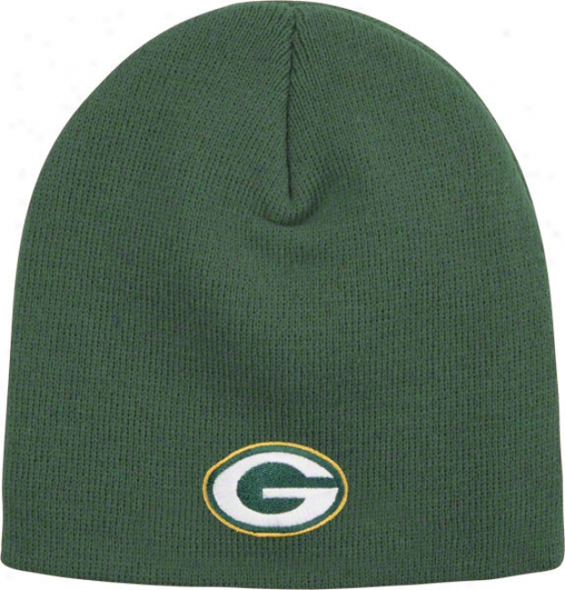 Green Bay Packers Youth Basic Uncuffed Knit Hat