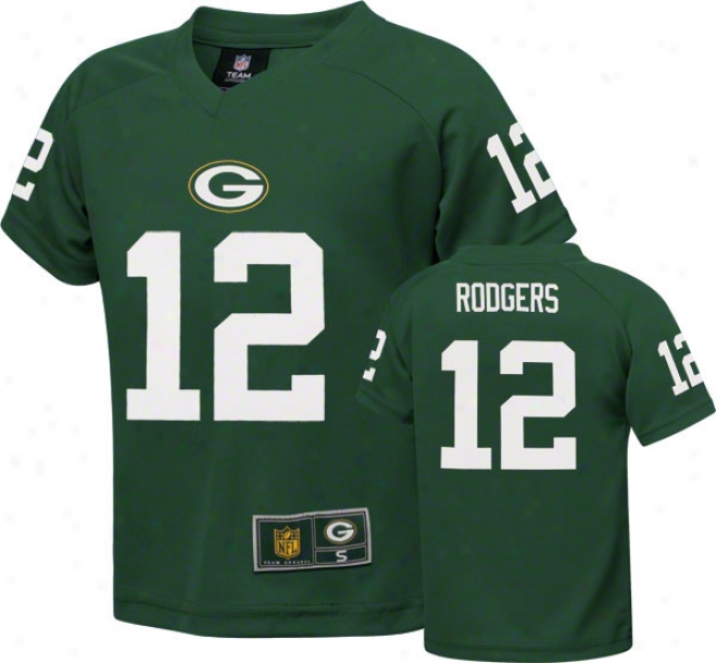 Green Bay Packers Youth Green Reebok Aaron Rodgers T-shirt