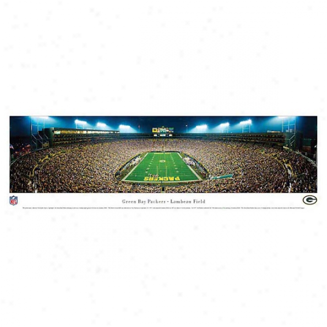 Greebnay Packers End Zone 40x13 Unframed Panoramic