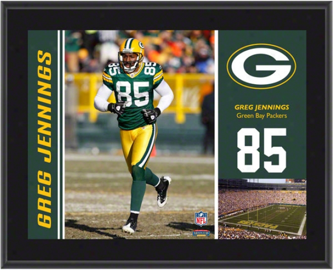 Greg Jennings Flat plate of metal  Details: Green Bay Packers, Sublimated, 10x13, Nfl Plaque