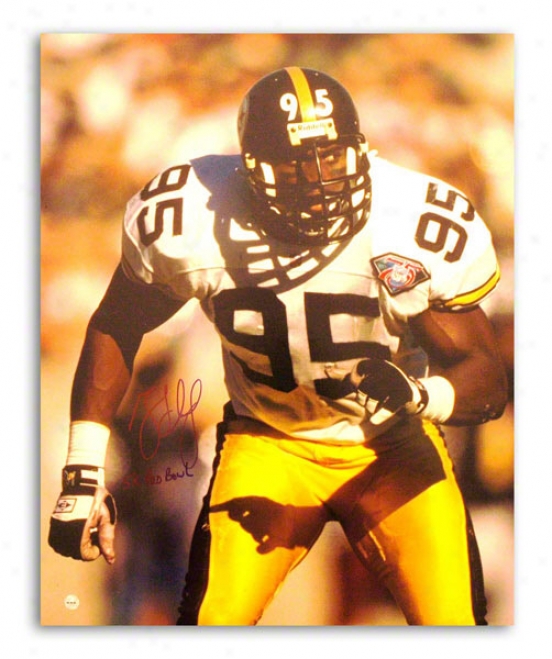 Greg Lloyd Autographed Pittsburgh Steelers 16x20 Photo Inscribed &quot5x Pro Bowl&quot