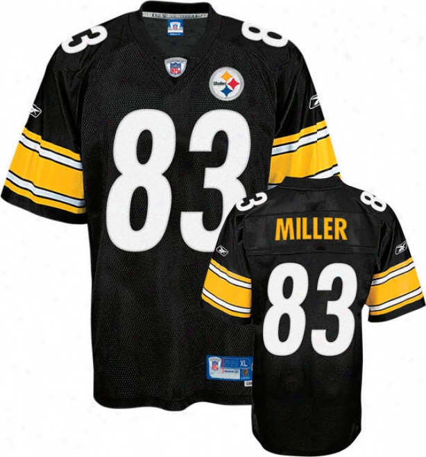 Heath Miller Black Reebok Nfl Premier Pittsburgh Steelers Youth Jersey