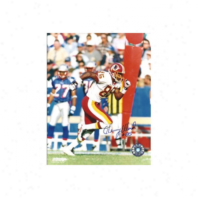 Henry Ellard Autographed Washington Redskins 8x10 Photo