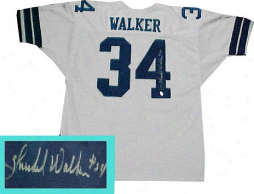 Herschel Walker Autographed White Custom Style Jersey