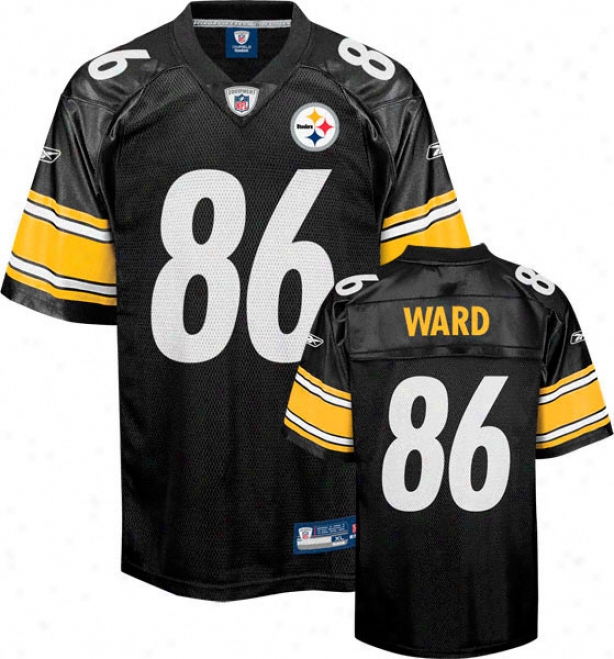 Hines Ward Jersey: Reebok Black Replica #86 Pittsburgh Steelers Jersey