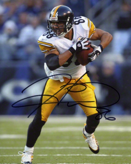 Hines Ward Pittsburgh Steelers - Bll In Both Hands - 8x10 Autographed Photograph