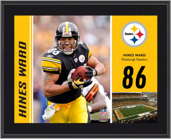 Hines Ward Brooch  Details: Pittsburgh Steelers, Sublimated, 10x13, Nl Plaque