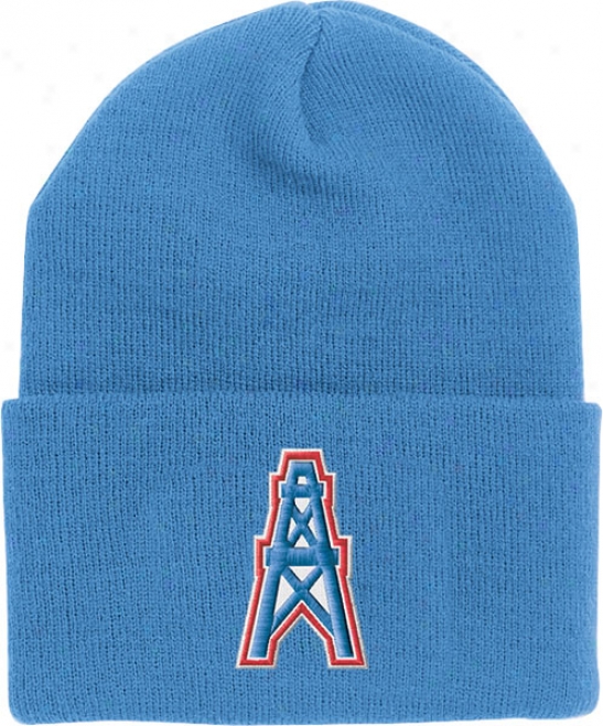 Houston Oilers Thrwoback Cuffed Knit Hat