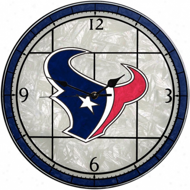 Houston Texans 12in Glass Wall Clock