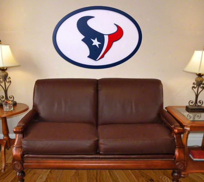 Houston Texans 46 Inch Logo Wall Art