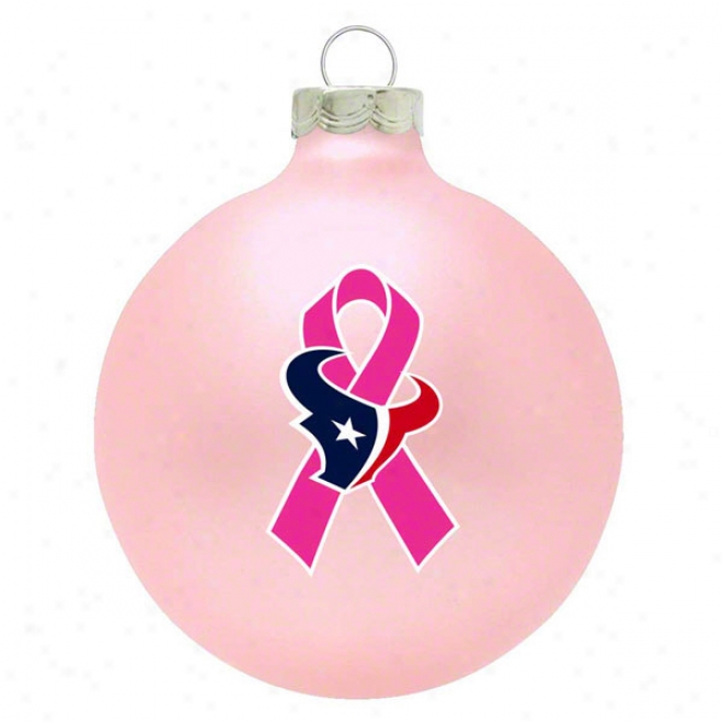 Houstoon Texans Breast Cancer Awareness Pink Ornament