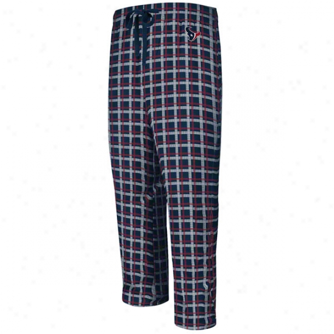 Houston Texans Crossbar Navy Flannel Sleep Pants