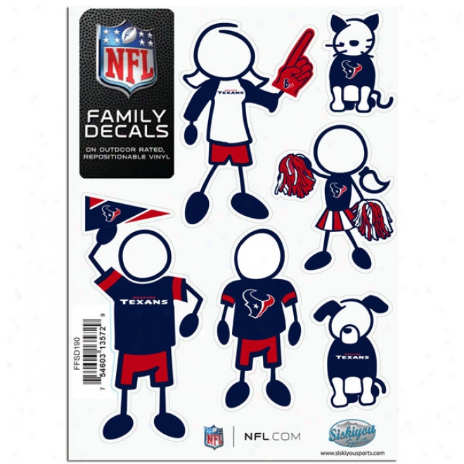 Houston Texans Family Decal Small Package