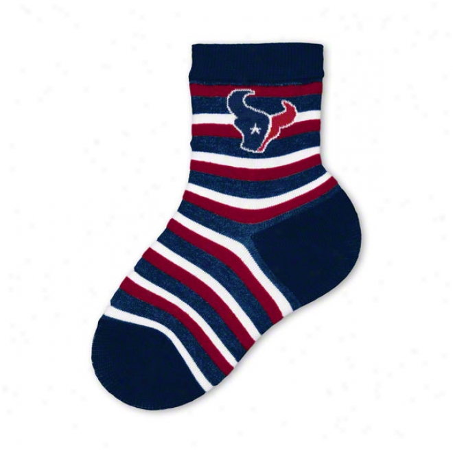 Houston Texans Infant Navy Nfl Stripe Socks