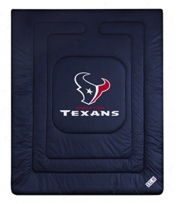 Housto Texans Locker Room Comforter - Full/queen Bed