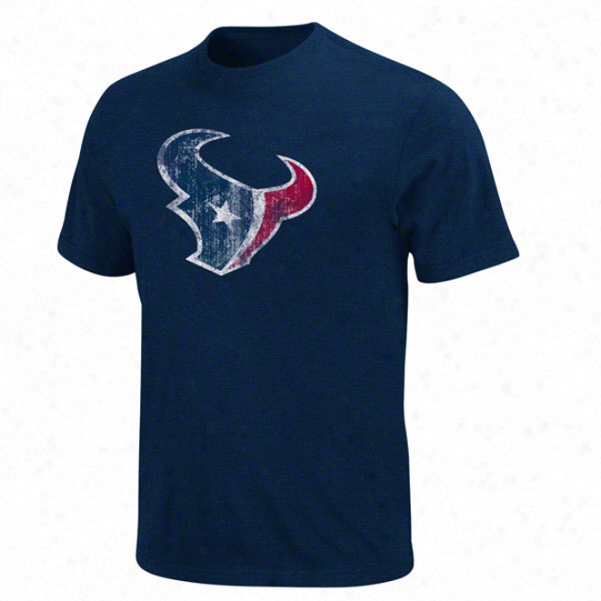 Houston Texans Navy Vintage Logo Iii T-shirt