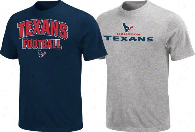 Houston Texans Navy/steel 2 T-shirt Combo Pack