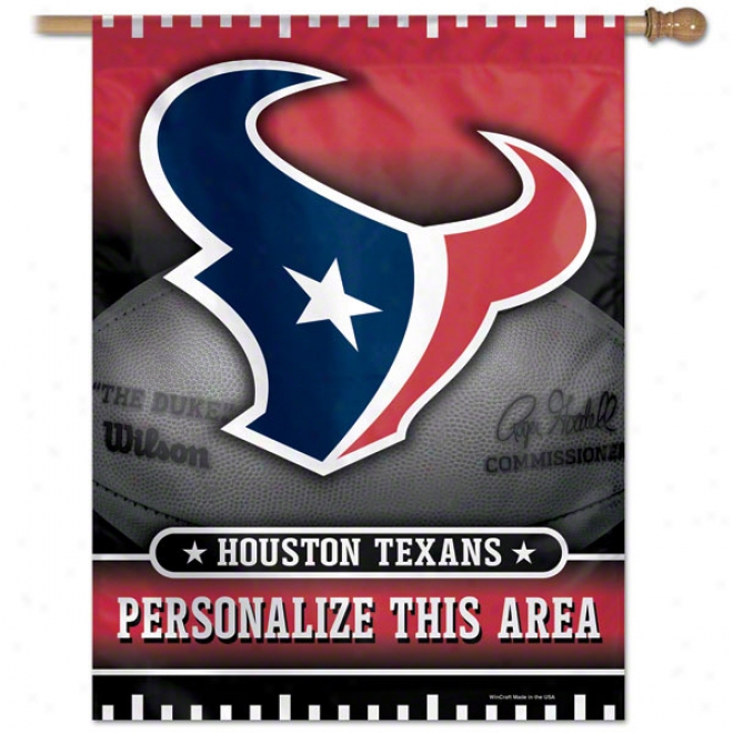 Houston Texans Personalized Vertical Flag: 27x37 Banner