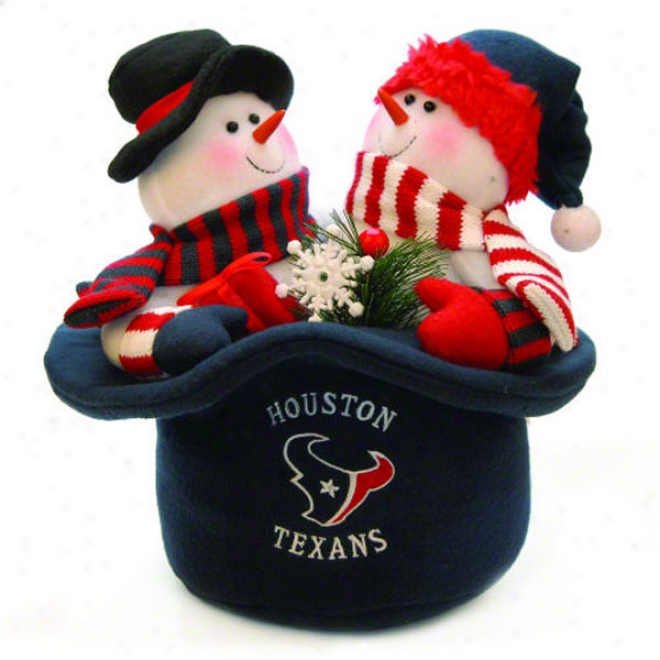 Houston Texans Plush Snowman Top Cardinal's office