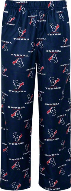 Houston Texans Youth Navy Printed Logo Sleep Pants