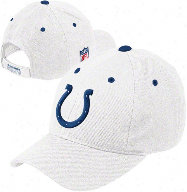 Indianapolis Colts 2011 White Bl Adjustable Hat