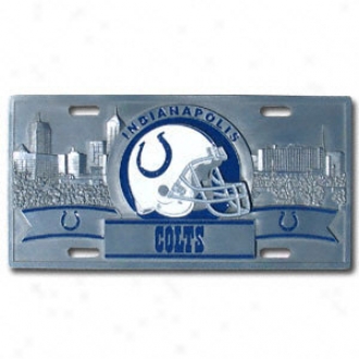 Indianapolis Colts 3-d License Plate