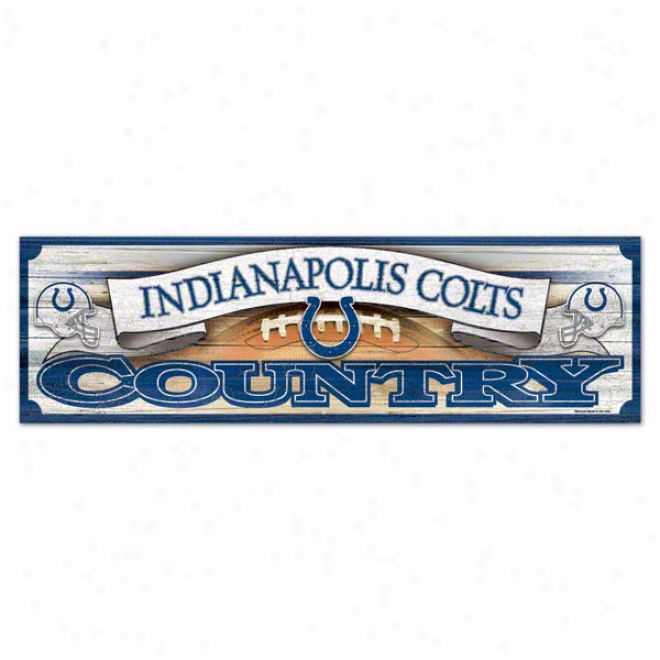 Induanapolis Colts 9x30 Wood Sign