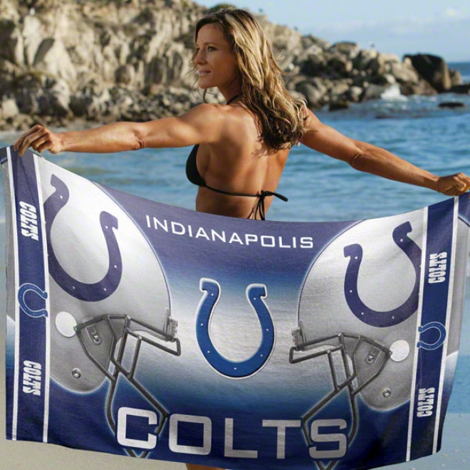 Indianapolis Colts Beach Towel: 30x60 Fiber Reactive