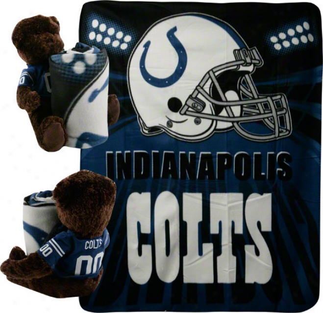 Indianapolis Colts Bear And Blanket Set