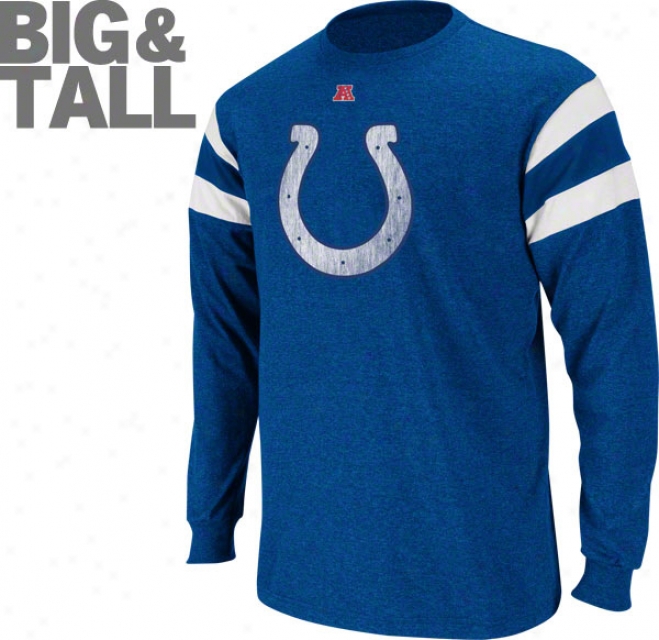 Indianapolis Colts Big & Tall End Of Line Iii Long Sleeve Jersey Shirt
