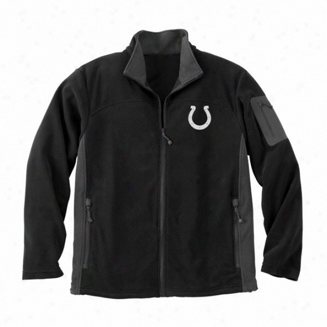 Indianapolis Colts Black Full Zip Micro Fleece Jacket