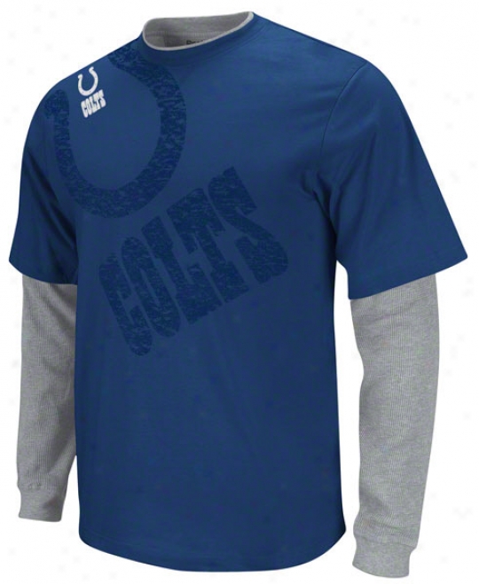 Indianapolis Colts Blue Scrimmage Splitter Long Sleeve T-shirt
