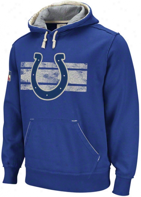 Indianapoois Colts Blue Vintage Pullover Hooded Sweatshirt