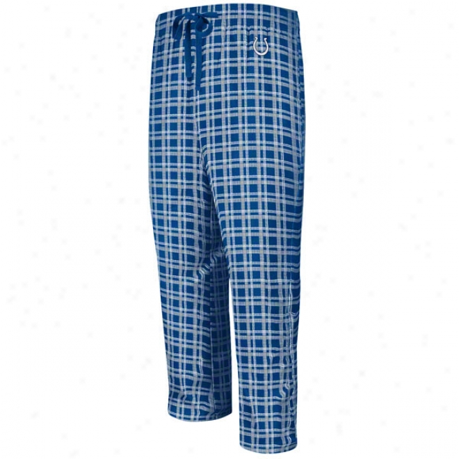 Indianapolis Colts Crossbar Blue Flannel Sleep Pants