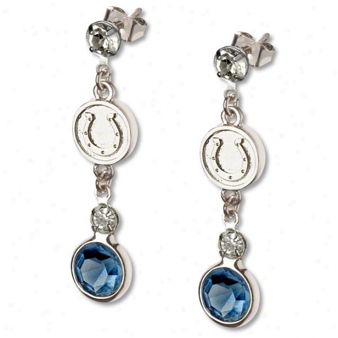 Indianapolis Cklts Crystal Logo Earrings