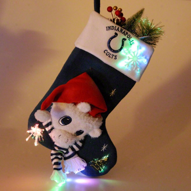 Indianapolis Colts Fiber Optic Mascot Stocking