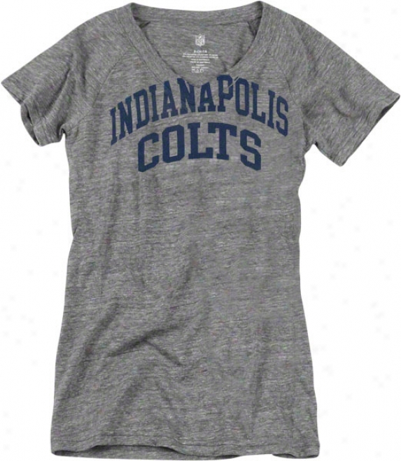 Indianpaolis Colts Girl's Team Tri-blend V-neck T-shirt